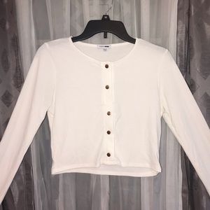 Ribbed Cropped Long Sleeve